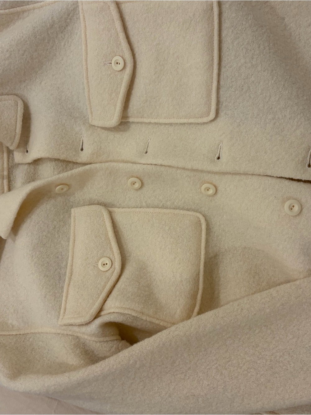 White Boucle Sandro Jacket